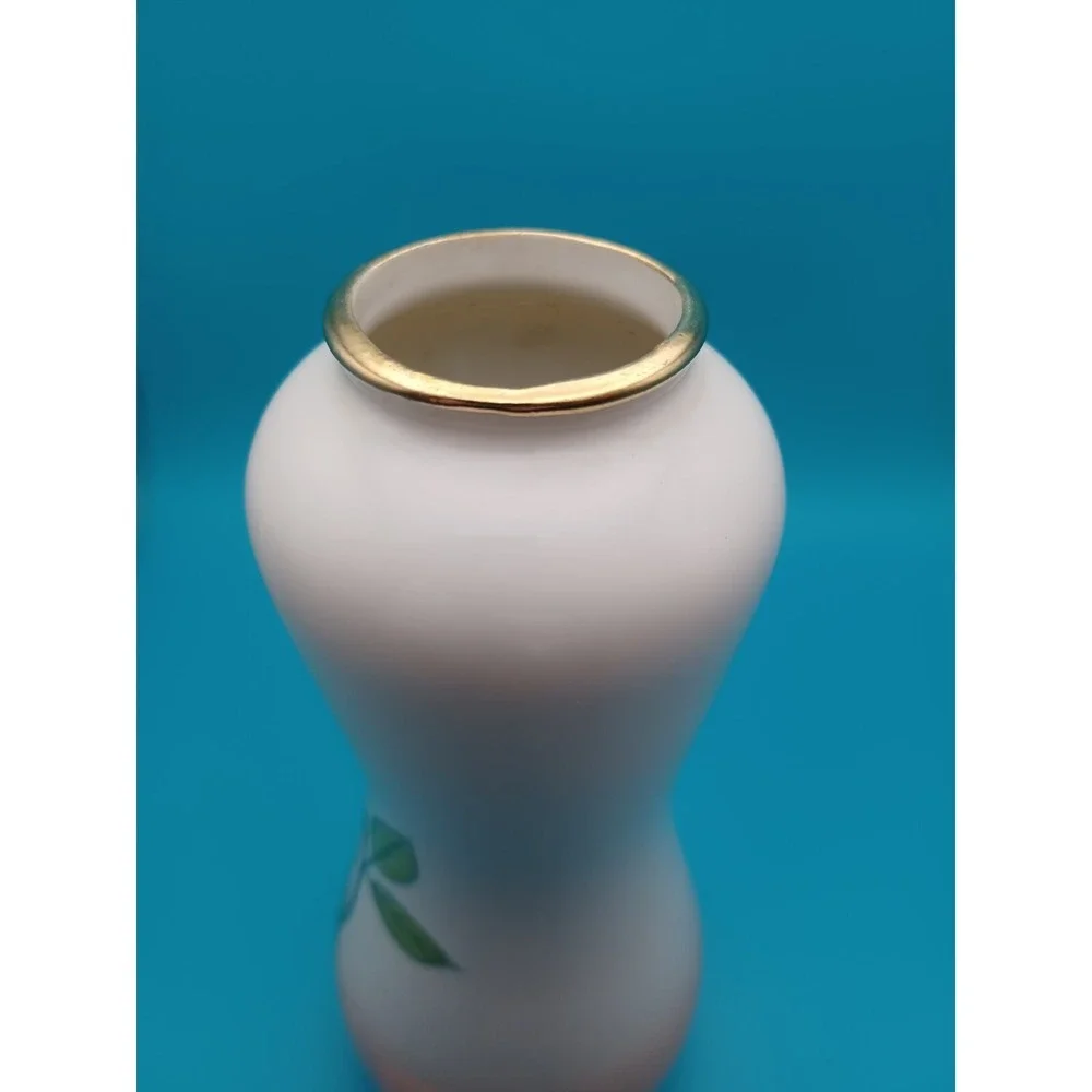 Vintage Made in Japan Porcelain Bud Vase Gold Gilt Purple Rose Peach Ombre